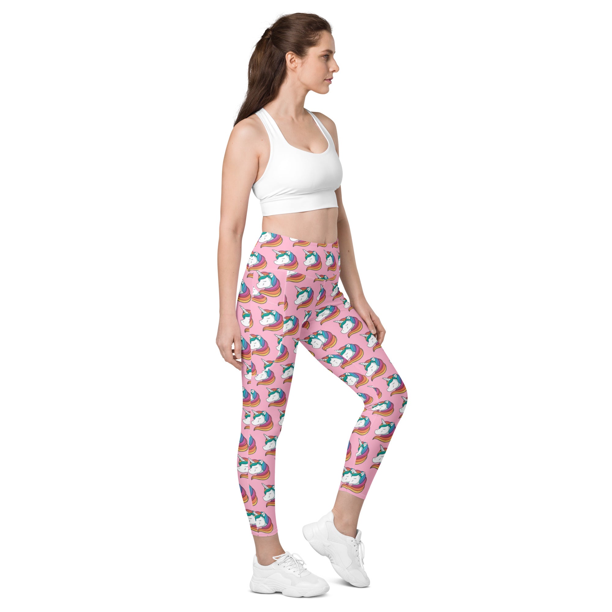Cotton Candy Camouflage Sport Leggings with Cargo Pocket