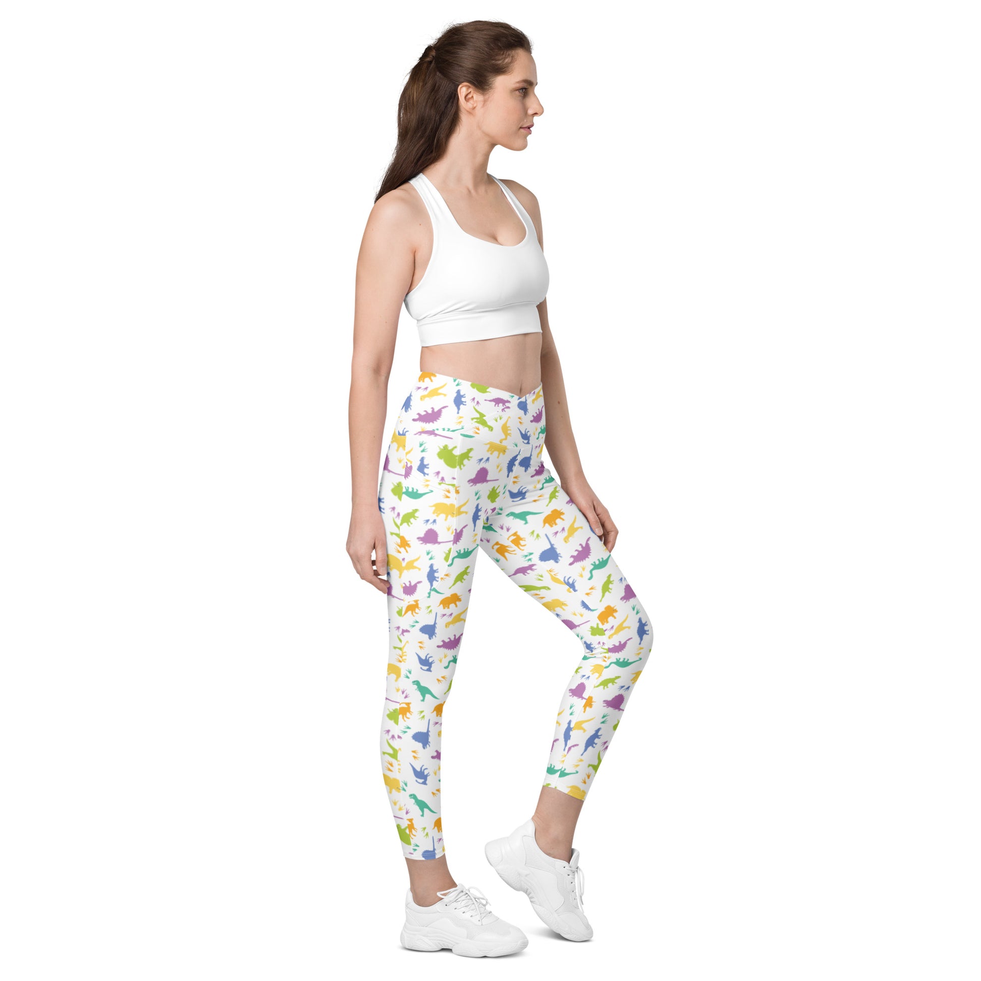 Dinomania Crossover Leggings with Pockets – milfies